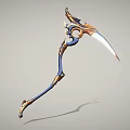 Sickle Long Sickle Game Props Combat Weapons 3d model