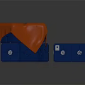 Blue Blocks Arrangement With Red Cloth Covering And White Symbols
