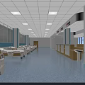 Modern Operating Room Interior With Surgical Lights Operating Table Medical Equipment And Wooden Walls