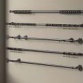 Stylish Metal Curtain Rods As Essential Curtain Accessories With Decorative Finials And Hooks