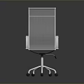 Modern Ergonomic Office Chair Featuring Mesh Back Metal Armrests And Swivel Base On Wheels