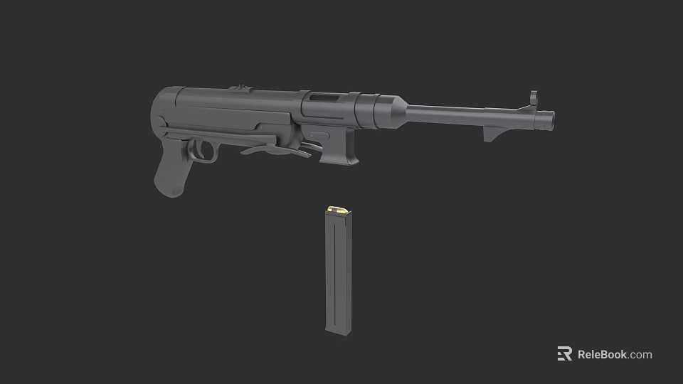 Tactical Rifle Weapon With Detachable Magazine And Modern Design Features 3d model 