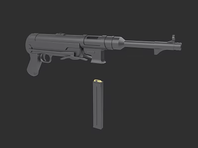 Tactical Rifle Weapon With Detachable Magazine And Modern Design Features 3d model