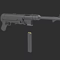 Tactical Rifle Weapon With Detachable Magazine And Modern Design Features