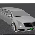 White Cadillac Luxury Limousine Featuring Extended Body And Modern Front Grille Design