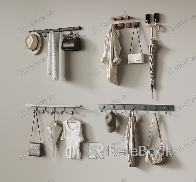 Modern wrought iron clothes hook hanger hook model