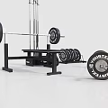 Complete Home Gym Sports Equipment With Bench Press Rack Barbell And Weight Plates
