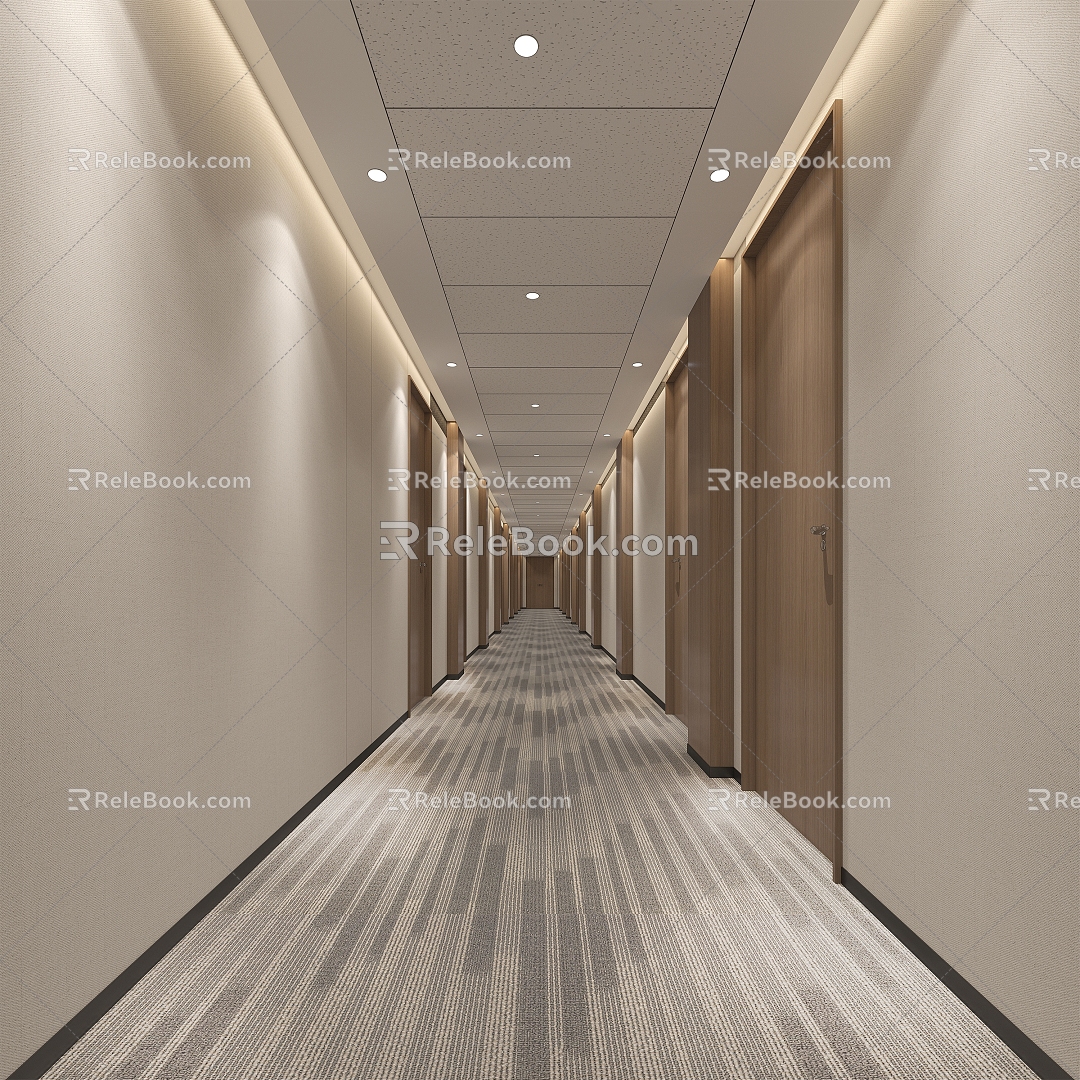 Style Hotel Corridor Corridor 3d model