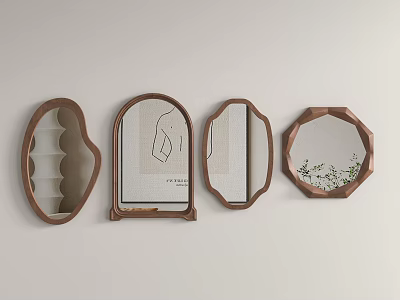 Ancient Silent Mirror Ancient Silent Wind Mirror Ancient Silent Mirror Bathroom Mirror Decorative Mirror 3d model