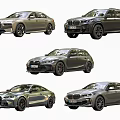 Five Different Models Of BMW Cars Displayed