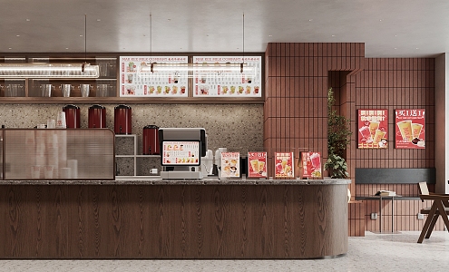 Modern Milk Tea Shop 3d model