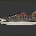 Casual Plaid Pattern Canvas Shoes With Multicolor Design And Comfortable Fit For Everyday Use