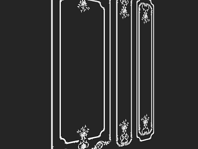 Ornate Classical Decorative Components With Intricate Floral Patterns For Decorative Use 3d model