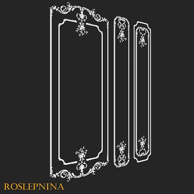 Ornate Classical Decorative Components With Intricate Floral Patterns For Decorative Use 3d model