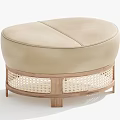 Qui Shoe Changing Stool Low Stool Rattan 3d model