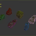 Natural Decorative Stone Materials With Moss Covered Surface And Irregular Shape