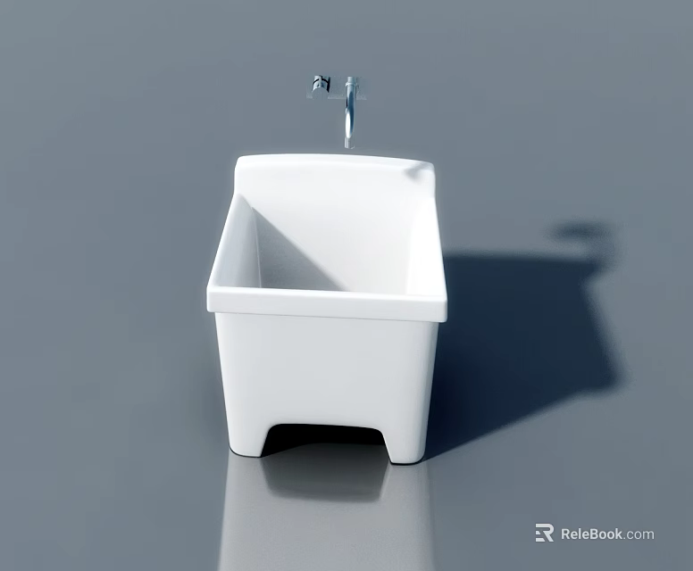 Modern White Swing Door With Simple Design For Interior Home Use 3d model