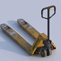 Manual Hydraulic Pallet Truck With Yellow Body Black Handle And Forks