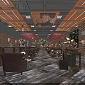 Vintage Style Lounge Interior With Red Brick Walls Brown Leather Sofas And Pendant Lights