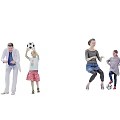 Many characters 3d model