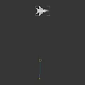Camouflage Military Fighter Jet With Twin Tail Fins Pointed Nose And Sleek Design