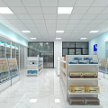 Pharmacy Store Interior Design With Bright Lighting And Organized Medicine Shelves