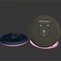 Revolt Computer Smart Device With Round Black Design Wi-Fi Connectivity And Digital Interface 3d model