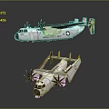 United States Navy Military Aircraft With Propellers Star Emblem And White Fuselage Design