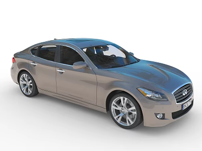 Luxury Silver Sedan With Sleek Exterior Design Alloy Wheels And LED Headlights 3d model