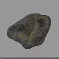 Natural Decorative Stone With Hollow Holes And Yellow Patches On Surface For Decoration