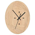 Unique Wooden Layered Wall Clock Design For Modern Home Decorative Wall 3d model