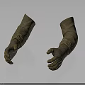 Vintage Brown Long Leather Gloves Retro Style Fashion Accessory Design