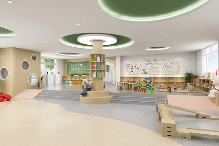 Modern Kindergarten Hall 3d model