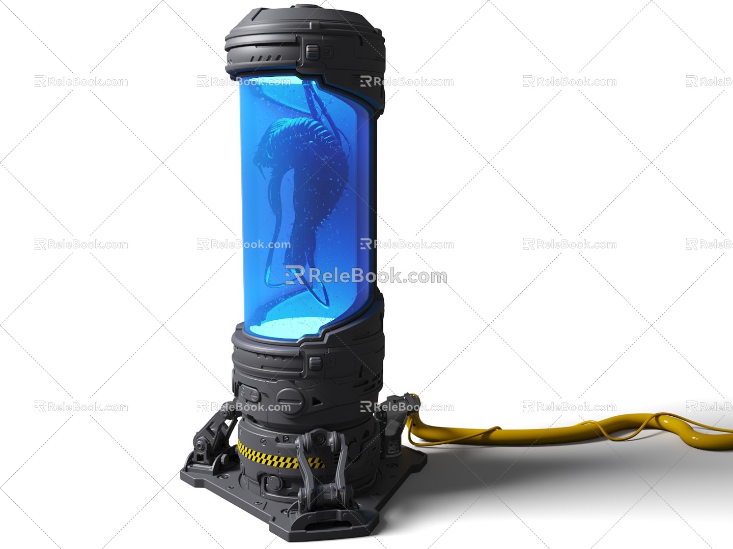 Scientific Research Device Sci-fi Monster Frozen Capsule Sci-fi Scene Time Capsule 3d model