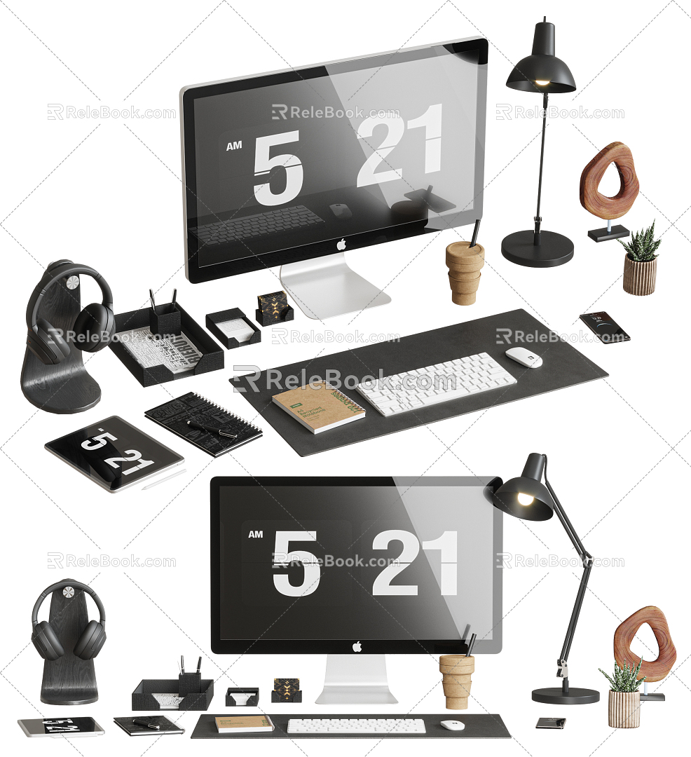 Modern Office Supplies Computer Office Supplies Portfolio 3d model