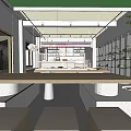 Modern Minimalist Dessert Shop Interior With Display Cases Counters And Natural Light