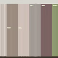 Wall Paneling With Various Colors And Vertical Stripe Design 3d model
