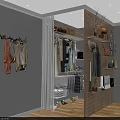 Modern Open Walk In Wardrobe Design With Large Storage Space For Clothes Shoes And Accessories