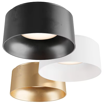Modern Home Ceiling Downlights Black White Gold Sleek Design for Living Room Bedroom 3d model