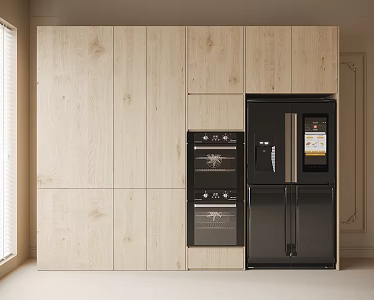Modern Sideboard Cabinet Refrigerator Oven 3d model