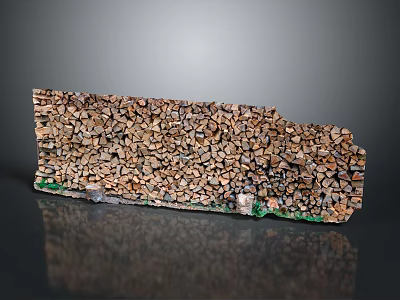 Natural Wood And Stone Stacked Material With Decorative Wall Texture Design 3d model