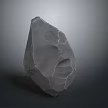 Natural Rock Formation With Irregular Shape And Pitted Textured Surface Against Dark Background
