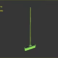 Durable Broom With Wooden Handle And Stiff Bristles For Home Floor Cleaning