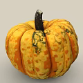 Fresh Healthy Pumpkin Vegetable With Vibrant Orange Yellow Color And Green Spots Natural Texture