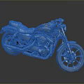 Black Harley Davidson Motorcycle With Leather Seat Black Exhaust Pipes And Yellow Accent Wheels