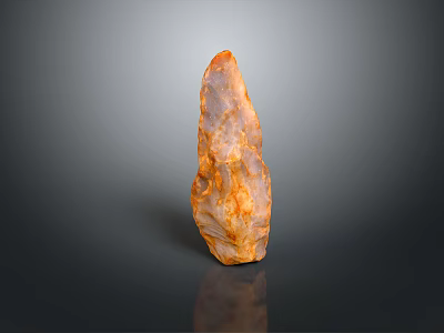 Natural Wooden Stone Material with Orange White Texture for Interior Decorative Use 3d model