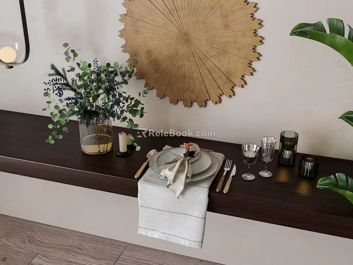 Tableware Vase Combination 3d model