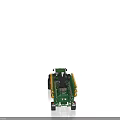 Efficient Green Agricultural Equipment Tractor with Yellow Planter Attachments and Large Tyres