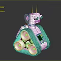 Modern robot toy sci-fi robot figure 3d model