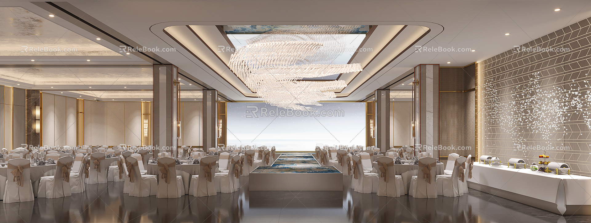 Modern Ballroom 3d model